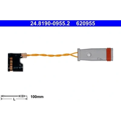 Imagem de ATE 24.8190 0955.2 Sensor de Desgaste Pastilha Freio MERCEDES BENZ: Classe E Sedan, T modell