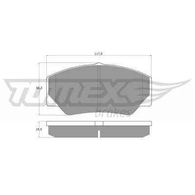 Imagem de TOMEX brakes TX 10 30 Jogo de pastilhas para travão disco Eixo dianteiro FORD: P100 Mk2, Transit Mk3 Van, Minibus