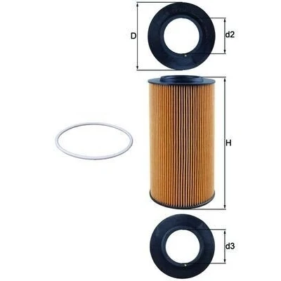 Imagem de MAHLE ORIGINAL OX 434D Filtro de óleo Cartucho filtrante DAF: CF 85