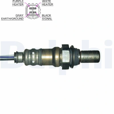 Imagem de DELPHI ES20059 12B1 Sonda lambda plana, com aquecimento LEXUS: IS I Sedan, Sportcross, GS II, TOYOTA: Corolla VIII Camry IV Sedan