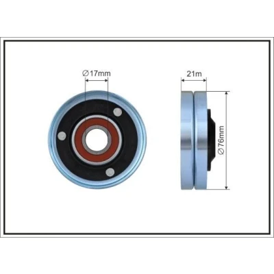 Imagem de CAFFARO 500438 Polia de Desvio AUDI: A6 C6 Allroad