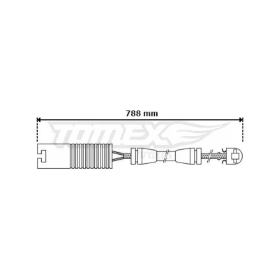 Imagem de TOMEX brakes TX 30 29 Sensor de Desgaste Pastilha Freio Eixo dianteiro BMW: 3 Sedan, Coupe, Touring