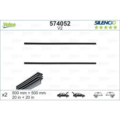 Imagem de VALEO SILENCIO CONVENTIONAL SET 574052 Borracha de limpa vidros 500, 500/500