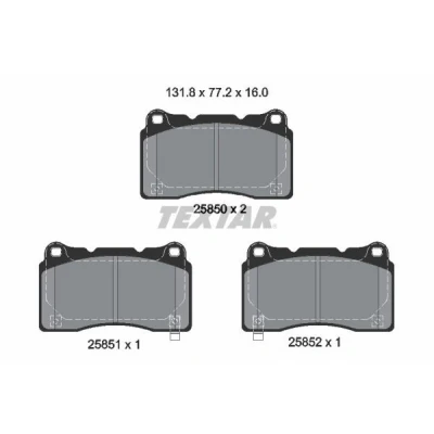 Imagem de TEXTAR 2585001 Jogo de pastilhas para travão disco incl. contacto aviso desgaste HONDA: CIVIC 10