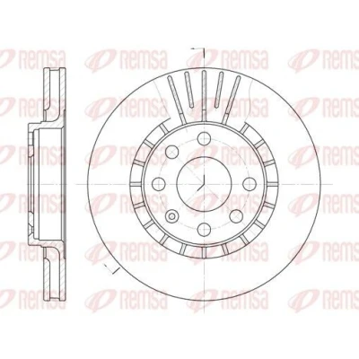 Imagem de REMSA 6178.10 Disco de travão Eixo dianteiro 256, 256 24 6 ventilado OPEL: Corsa C Hatchback, С Van, Vectra B Carrinha, DAEWOO: Lanos Hatchback
