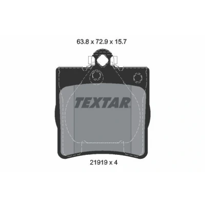 Imagem de TEXTAR 2191903 Jogo de pastilhas para travão disco não preparado indicador aviso desgaste MERCEDES BENZ: Classe E Sedan