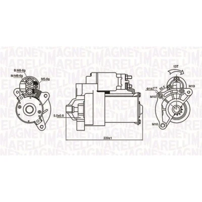 Imagem de MAGNETI MARELLI 063720594010 Motor de arranque 12 1,4 11 PEUGEOT: 307 Hatchback, 206 Partner I Van, CITROËN: C4 Jumper Van