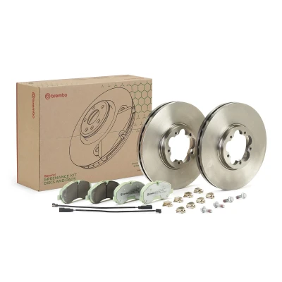 Imagem de BREMBO KT 10 012 Kit de travões interior ventilado com acessórios parafusos pinça travão incl. contacto aviso desgaste
