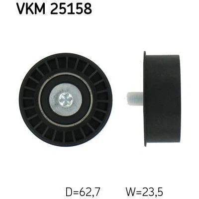 Imagem de SKF VKM 25158 Polia de desvio/de guia, correia dentada OPEL: Astra G CC, H Hatchback, Corsa B Hatchback