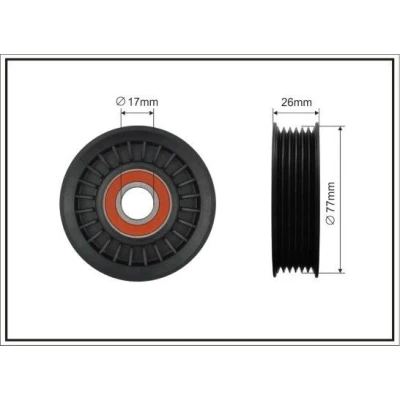 Imagem de CAFFARO 99 00 Polia de Desvio CITROËN: C3 I Hatchback, BMW: 5 Sedan, JEEP: GRAND Cherokee 2, III