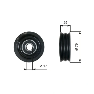 Imagem de GATES T36420 Polia de Desvio FleetRunner Micro V Stretch Fit com estrias MAZDA: 2 Hatchback
