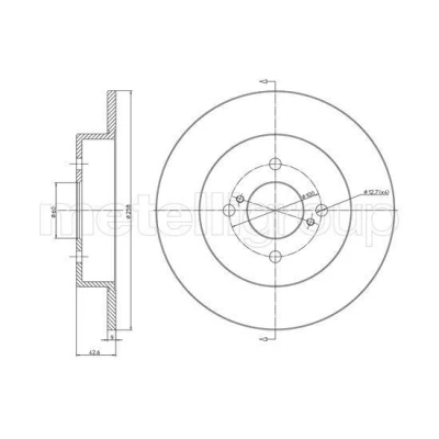 Imagem de METELLI Disco de travão SUZUKI: Ignis 2, I 258,0mm 9,0mm 4 cheio 23 1732 Discos