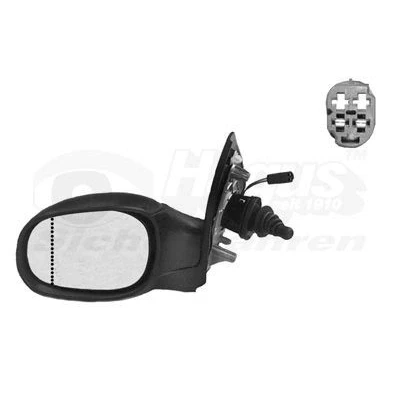 Imagem de Espelho retrovisor Van Wezel 4028813 esquerda completo, não esférico, ajustável pelo interior, ajuste: tirantes, aquecível