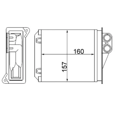 Imagem de MAHLE ORIGINAL AH 168 000S Radiador Quente MERCEDES BENZ: Sprinter 5 T Van, VOLKSWAGEN: Crafter 30 50 Van