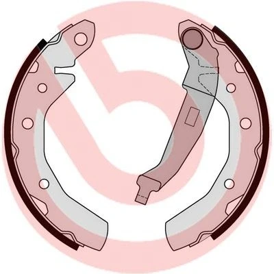 Imagem de BREMBO S 10 517 Maxilas de travão 180 31 com alavanca do mão DAEWOO: Matiz I Hatchback, CHEVROLET: Spark,