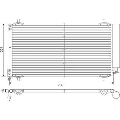 Imagem de VALEO 817740 Condensador com secador Alumínio 303 R 134a PEUGEOT: 407 SW, Sedan, CITROËN: C5 III Carrinha, 3