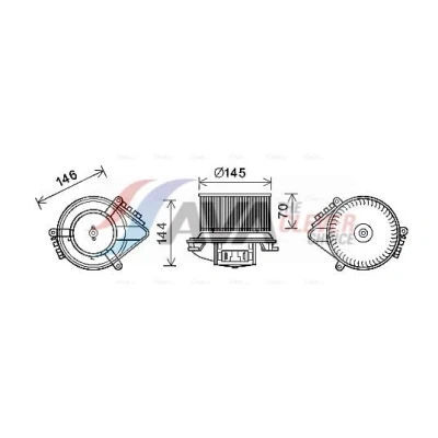 Imagem de PRASCO RT8621 Motor eléctrico, ventilador do habitáculo 12
