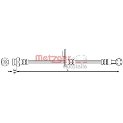 Imagem de METZGER 4110265 Mangueira de Travão 477 SMART: Forfour I