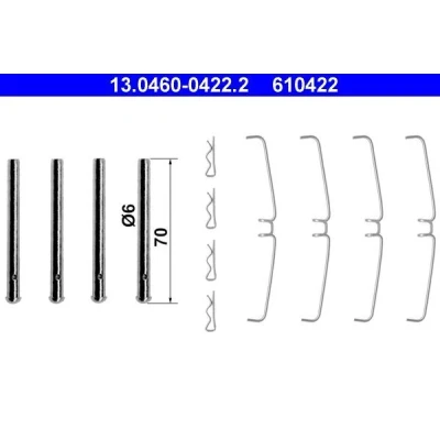 Imagem de ATE 13.0460 0422.2 Kit de acessórios, pastilhas travão VOLVO: 240 Carrinha, Sedan