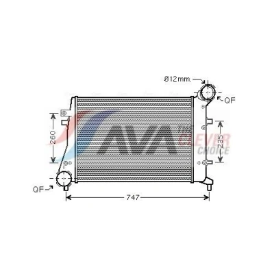 Imagem de PRASCO VNA4268 Intercooler com acoplamentos rápidos AUDI: A3 Hatchback, Sportback, VOLKSWAGEN: Golf 5, Touran I, Passat B6 Sedan