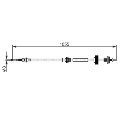 Imagem de BOSCH 1 987 482 791 Cabo de Freio Mão 1055