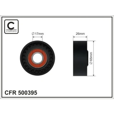 Imagem de CAFFARO 500395 Polia Tensora MERCEDES BENZ: Classe E Sedan, T modell, Viano