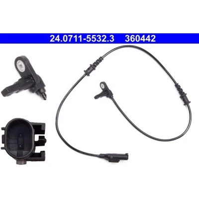Imagem de ATE 24.0711 5532.3 Sensor de ABS 675 MERCEDES BENZ: Sprinter 3.5 T Camião plataforma/Chassis, 5 plataforma/Chassis