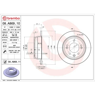 Imagem de BREMBO MAX LINE 08.7626.75 Disco de travão 240 10 4 cheio, fendido revestido com parafusos OPEL: Astra H GTC, Caravan, Hatchback