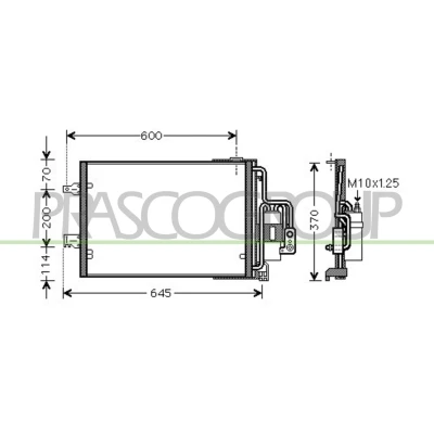 Imagem de PRASCO OP032C003 Condensador com secador 11 8 Alumínio 550 R 134a OPEL: Combo C Van / Carrinha