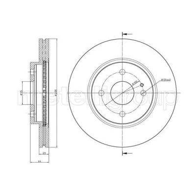 Imagem de METELLI Disco de travão MAZDA: 2 Hatchback 258,0mm 23,0mm 4 55,0mm ventilado pintado 23 0983 Discos