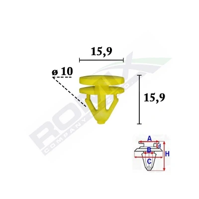 Imagem de ROMIX C70627 Grampo, friso FORD: Transit Connect V408 Van, Galaxy Mk1 MPV