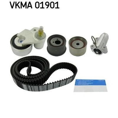 Imagem de SKF VKMA 01901 Jogo de correias dentadas 281 com amortecedor tensor, rolo tensor perfil dentado trapezoidal AUDI: A4 B7 Sedan, B6 Avant