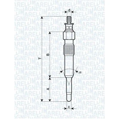 Imagem de MAGNETI MARELLI 062503901304 Vela incandescente 11V 10A M10X1 RENAULT: Megane 1, ESPACE 3, Scenic, VOLVO: S40 I, V40 Carrinha