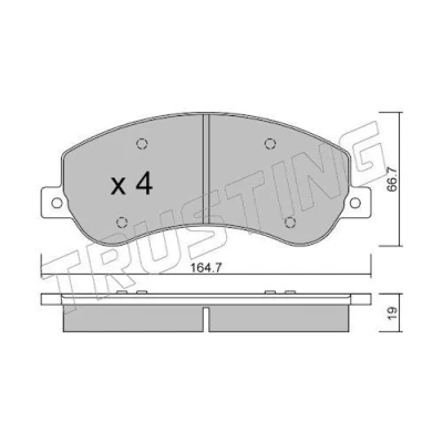 Imagem de TRUSTING 696.1 Jogo de pastilhas para travão disco preparado indicador aviso desgaste VOLKSWAGEN: Amarok Camião plataforma / Chassis