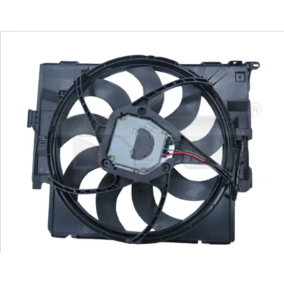 Imagem de TYC 803 0027 ventilador de radiador 485 600 com estrutura do (caixilho) BMW: 1 Hatchback, 3 Touring