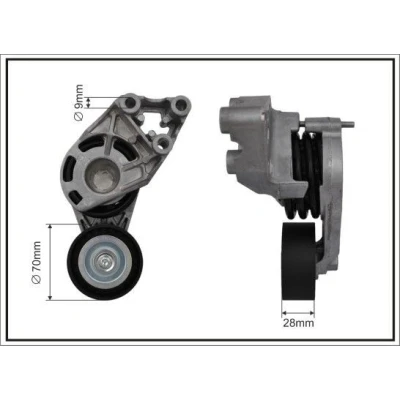 Imagem de CAFFARO 118087SP Tensor, correia trapezoidal estriada SEAT: Ibiza 3, VOLKSWAGEN: Polo IV Hatchback