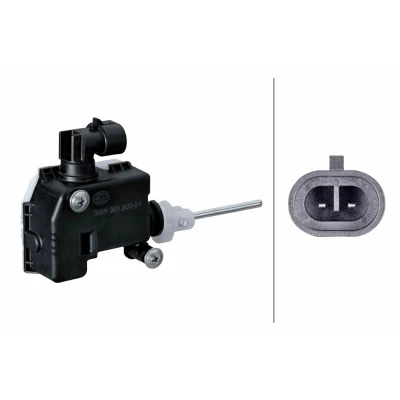 Imagem de HELLA 6NW 301 800 011 Elemento de ajuste, fecho centralizado Tampa do depósito veículo Com ferramenta desbloqueio
