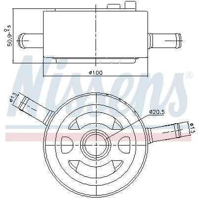 Imagem de Radiador de óleo, óleo do motor NISSENS 91435