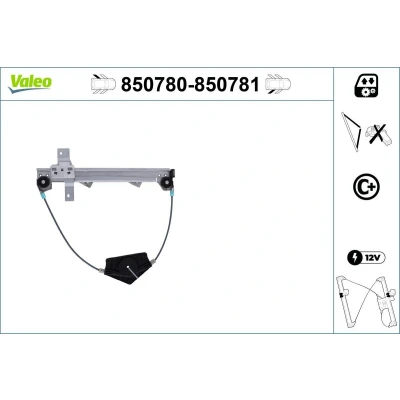 Imagem de Valeo Elevador de vidro traseira esquerda elétrico sem motor com função conforto 850780 PEUGEOT: 407 SW, Sedan endado, norauto, oscaro,