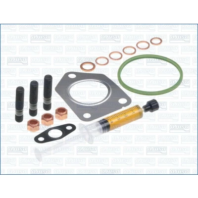 Imagem de AJUSA JTC11803 Kit de montagem, turbocompressor with studs, syringe oil com juntas instruções montagem BMW: 1 Hatchback, 3 Coupe, 5 Sedan