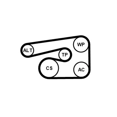 Imagem de CONTITECH 5PK1546K1 Jogo de correias trapezoidais estriadas OPEL: Astra H Hatchback, G CC, Sedan, ALFA ROMEO: 159 Sedan