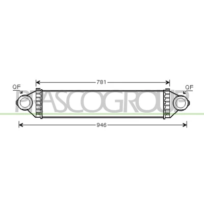 Imagem de PRASCO ME324N001 Intercooler com acoplamentos rápidos MERCEDES BENZ: Classe B