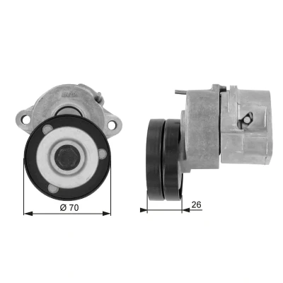 Imagem de GATES FleetRunner Micro V Kit T38213 Polia Tensora OPEL: Corsa B Hatchback, Astra F Caravan, Sedan