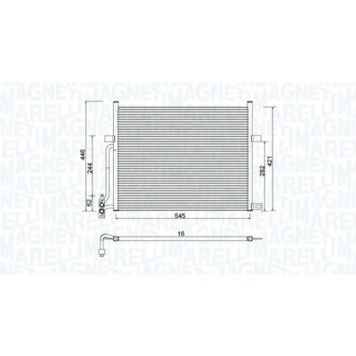 Imagem de MAGNETI MARELLI 350203776000 Condensador 545x421x16 421mm 545mm 16mm BMW: 3 Sedan, Touring, Coupe