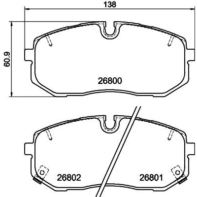 Imagem de TEXTAR 2680001 Jogo de pastilhas para travão disco com avisador sonoro desgaste HYUNDAI: i20 III
