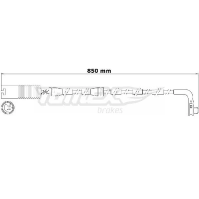 Imagem de TOMEX brakes TX 30 80 Sensor de Desgaste Pastilha Freio Eixo dianteiro BMW: 3 Touring, Coupe, Sedan