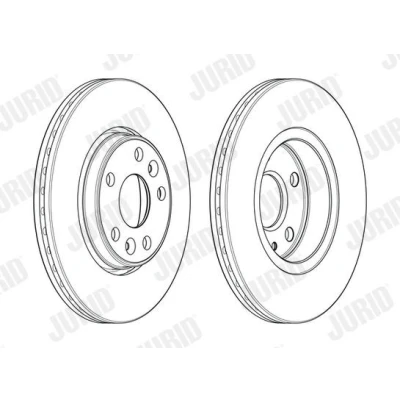 Imagem de JURID 563080JC Disco de travão 280 24 5 ventilado revestido com parafusos RENAULT: MEGANE 2 Kombi, 2, Coupe Cabriolet