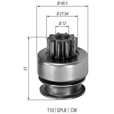 Imagem de MAGNETI MARELLI 940113020178 Pinhão, motor de arranque