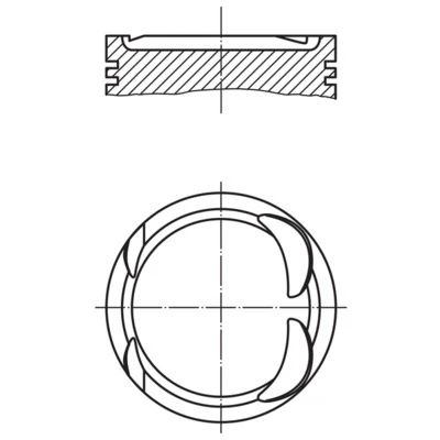Imagem de MAHLE ORIGINAL 001 PI 00163 000 Pistão 82,0mm MERCEDES BENZ: Classe E T modell