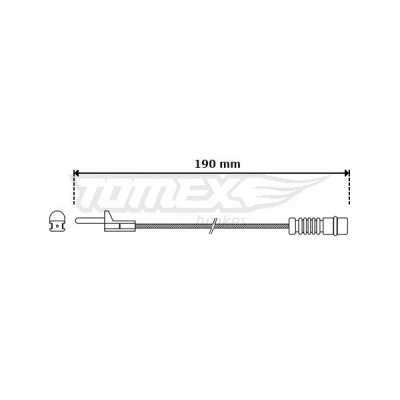 Imagem de TOMEX brakes TX 30 09 Sensor de Desgaste Pastilha Freio MERCEDES BENZ: Classe V, Sprinter 3 T Van, Vito Van